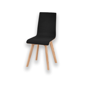 Krzesło z litego drewna dębowego z tapicerowanym siedziskiem DECO