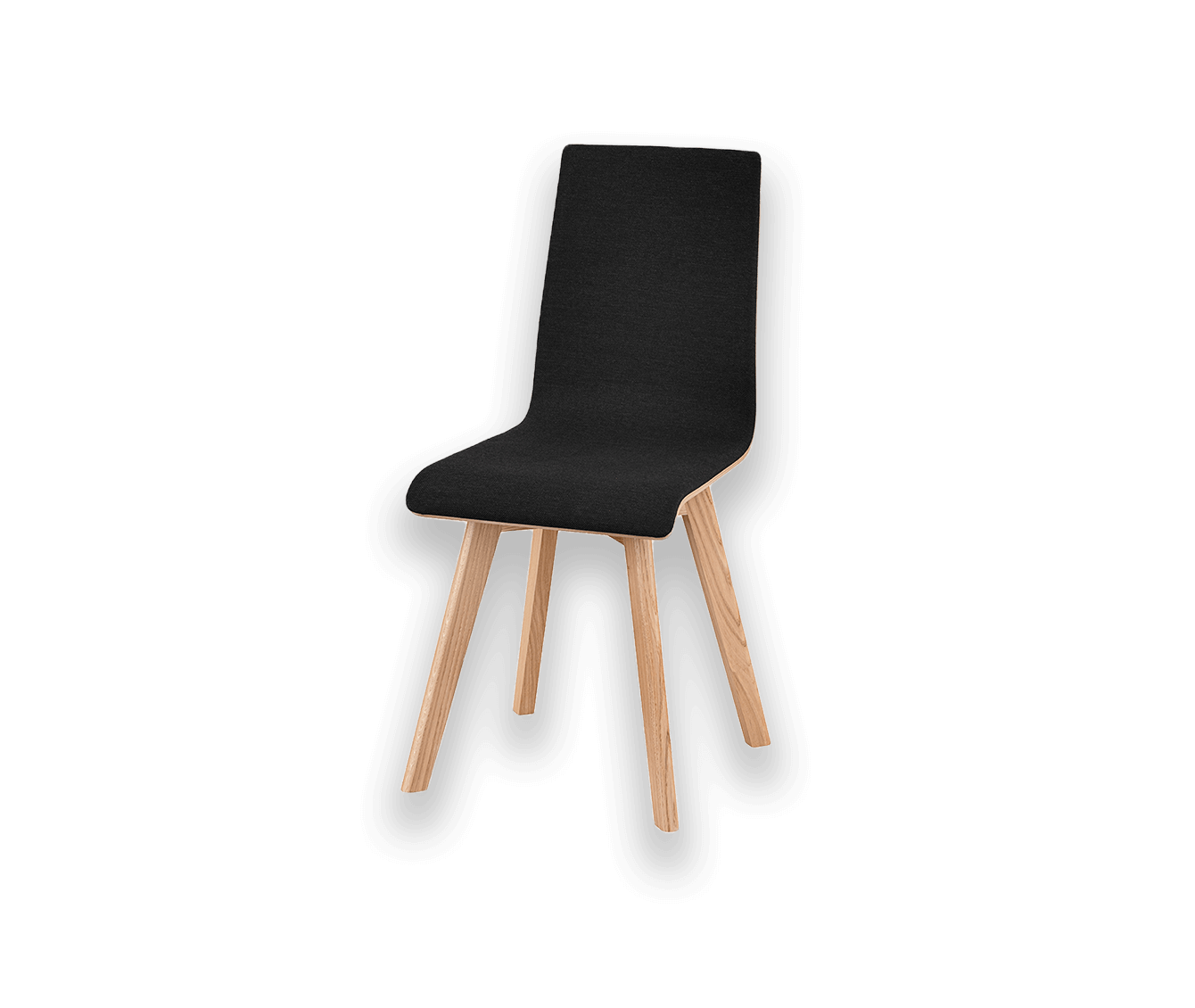 Krzesło z litego drewna dębowego z tapicerowanym siedziskiem DECO