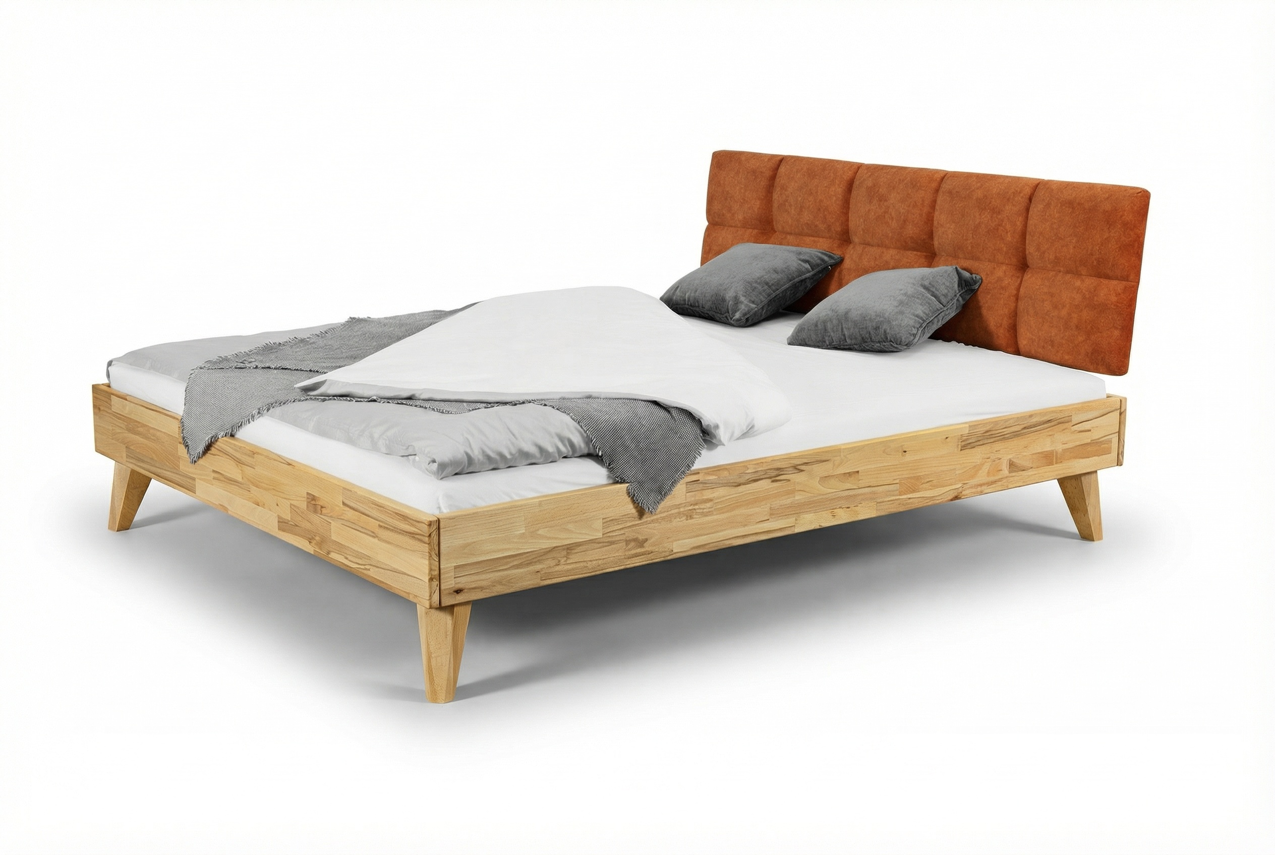 Łóżko bukowe tapicerowane Brago